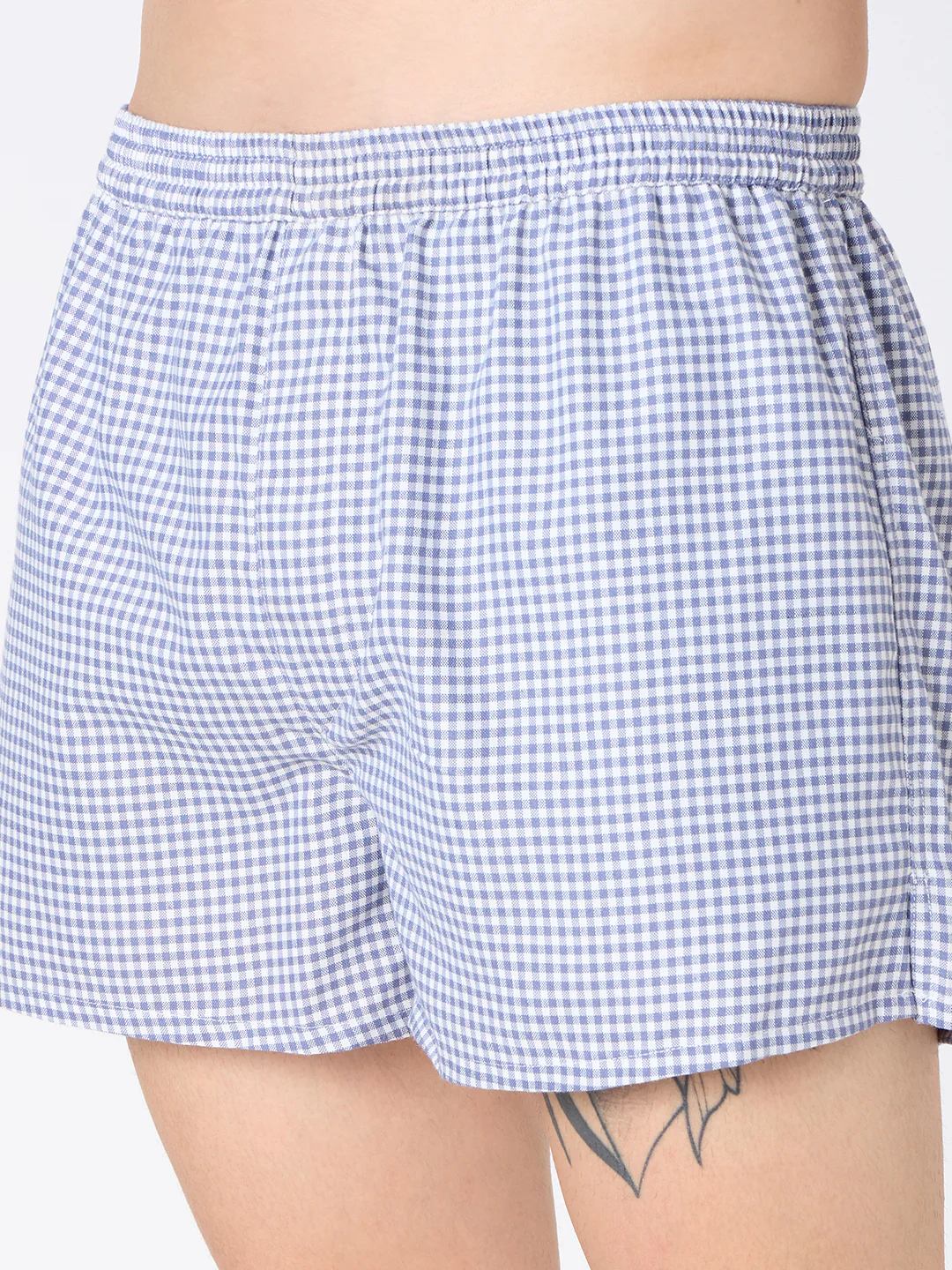 Aegean Blue Checks & White Striped Boxers - Image 11