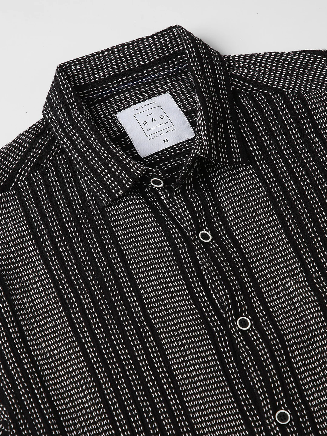 Black & White Tweed Striped Shirt - Image 3