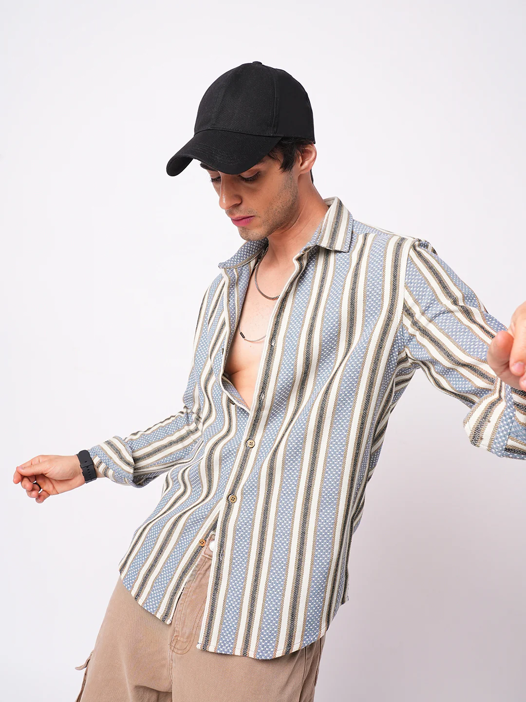 Blue Atlas Loom Striped Shirt - Image 2