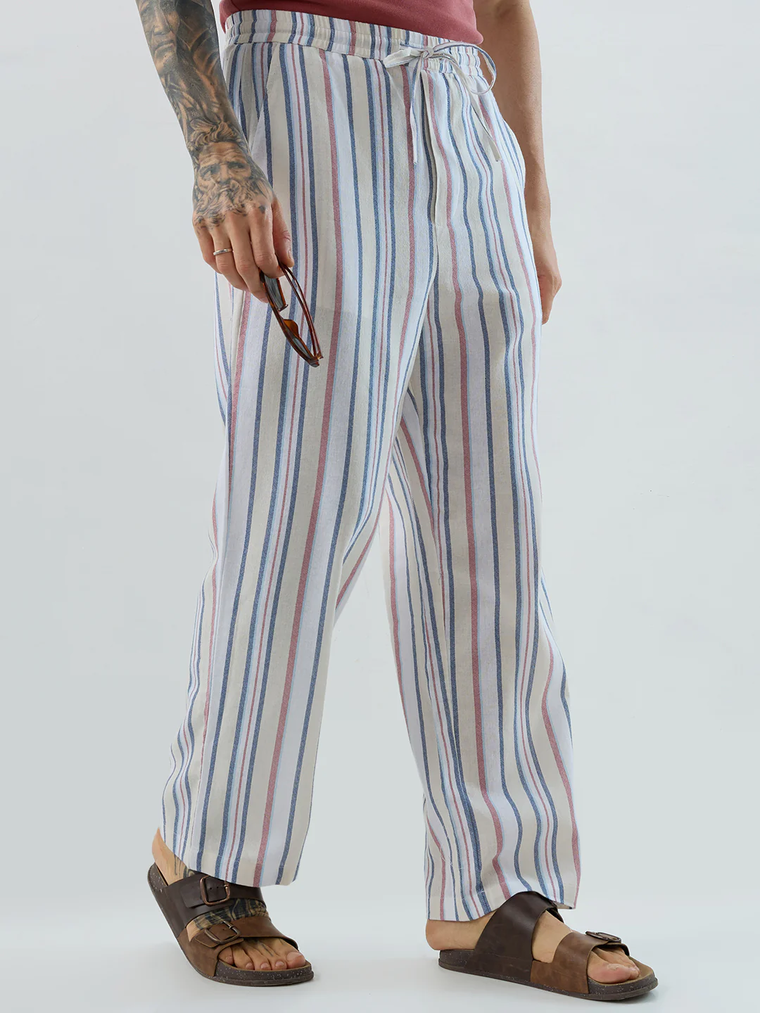 Coastal Breeze MultiStripe Straight-Fit Trousers - Image 4