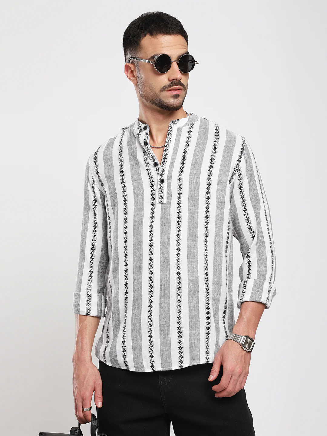 Ethnic Lines Handloom Finish Kurta