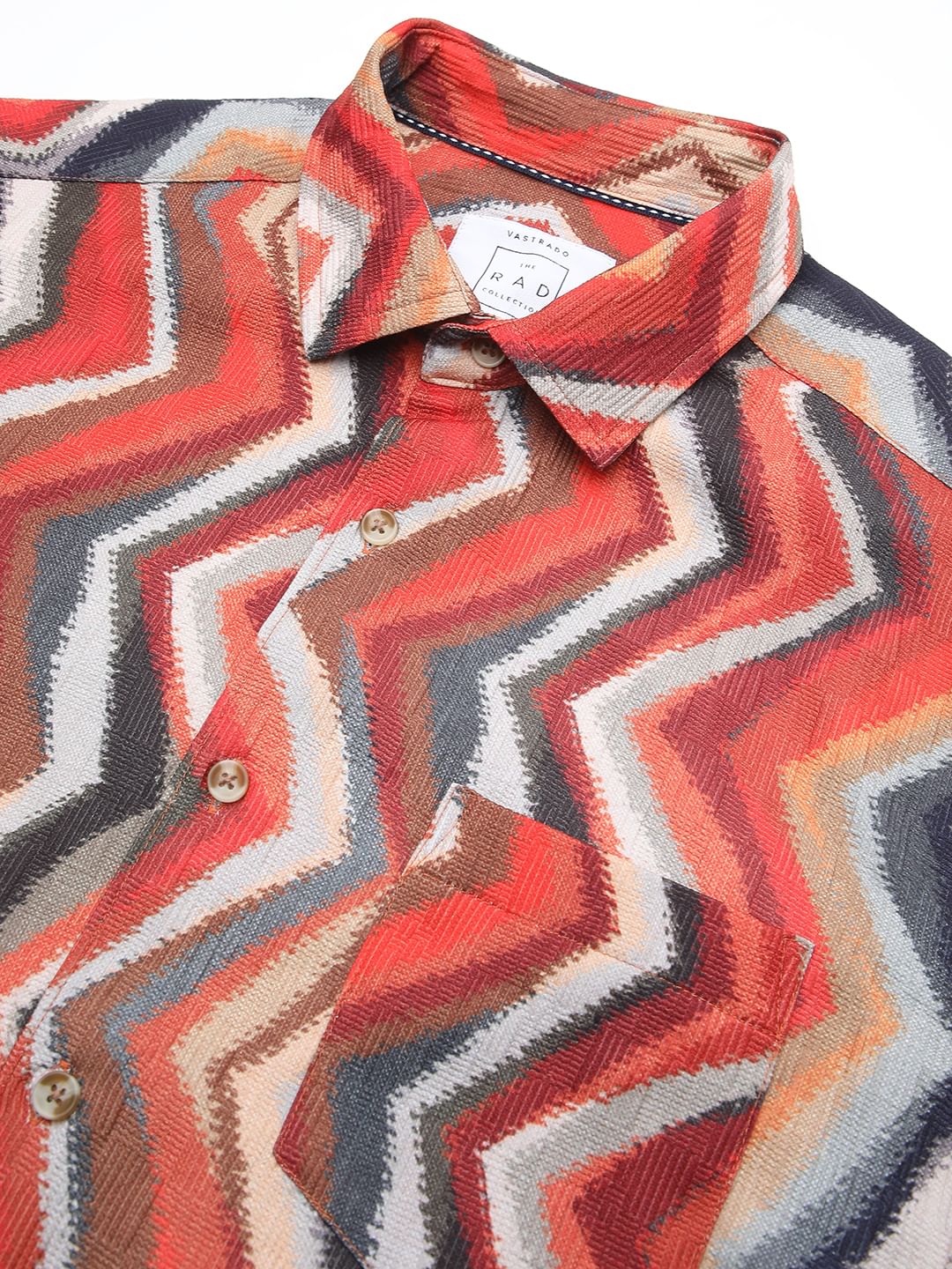 Fiery Zig-Zag Textured Shirt - Image 3