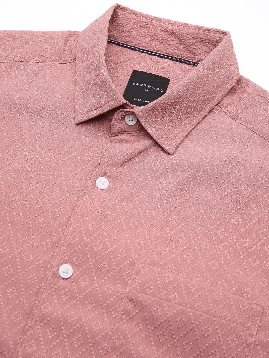 Georgia Peach Diamond Jacquard Shirt - Image 3