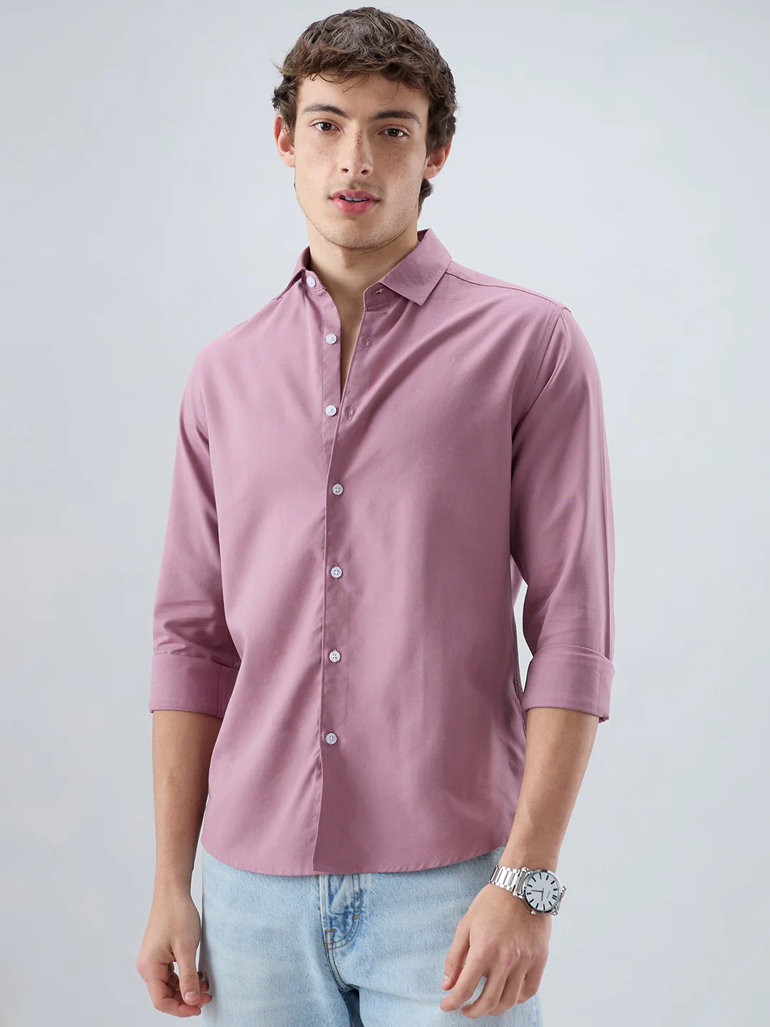 Luxe Dusty Mauve Oxford Shirt - Image 5
