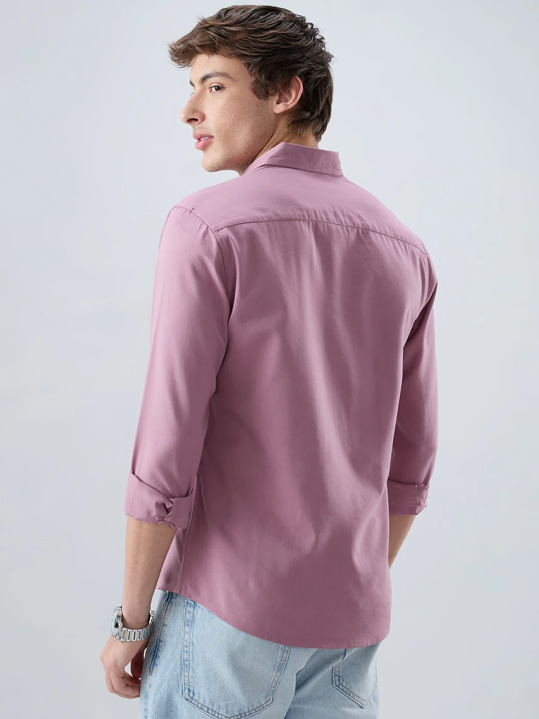 Luxe Dusty Mauve Oxford Shirt - Image 7
