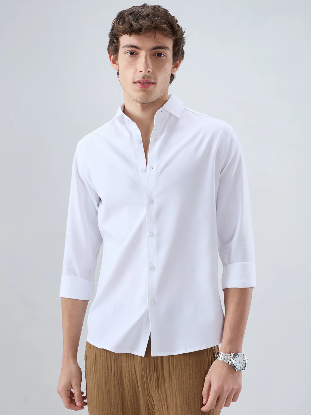 Luxe Snow White Oxford Shirt - Image 4