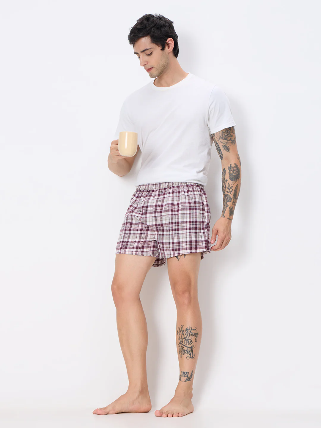 Maroon & Green Checked Boxers - Image 8