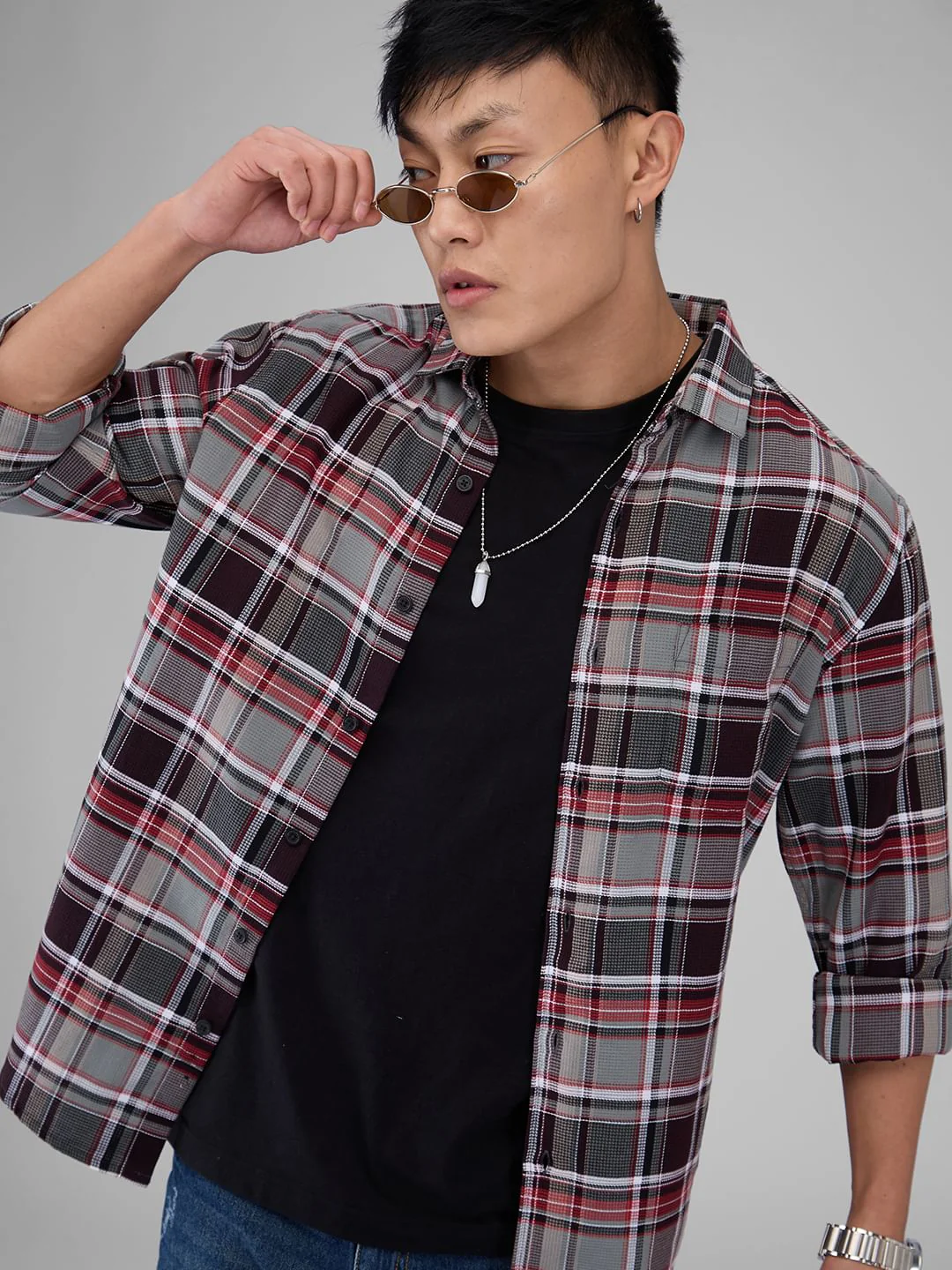 Premium Cotton Vintage Multicolour Checkered Shirt - Image 2