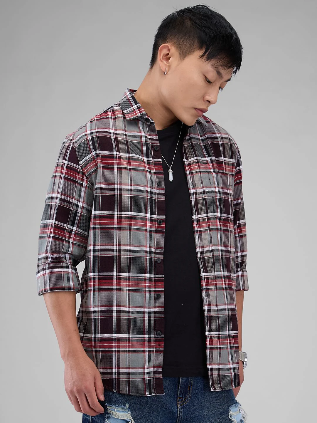 Premium Cotton Vintage Multicolour Checkered Shirt - Image 6