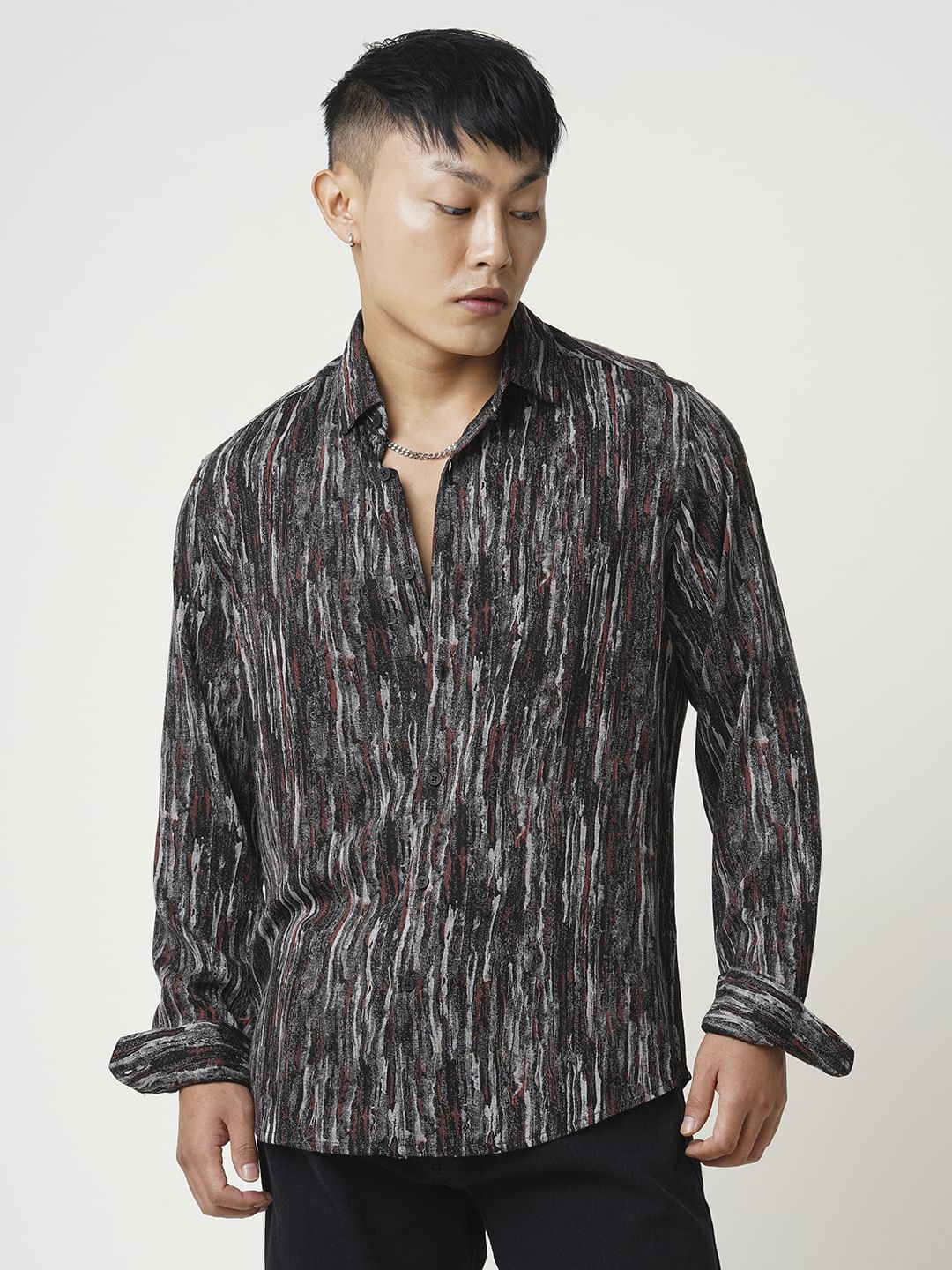 Premium Multicolour Artistic Textured Shirt - Image 5