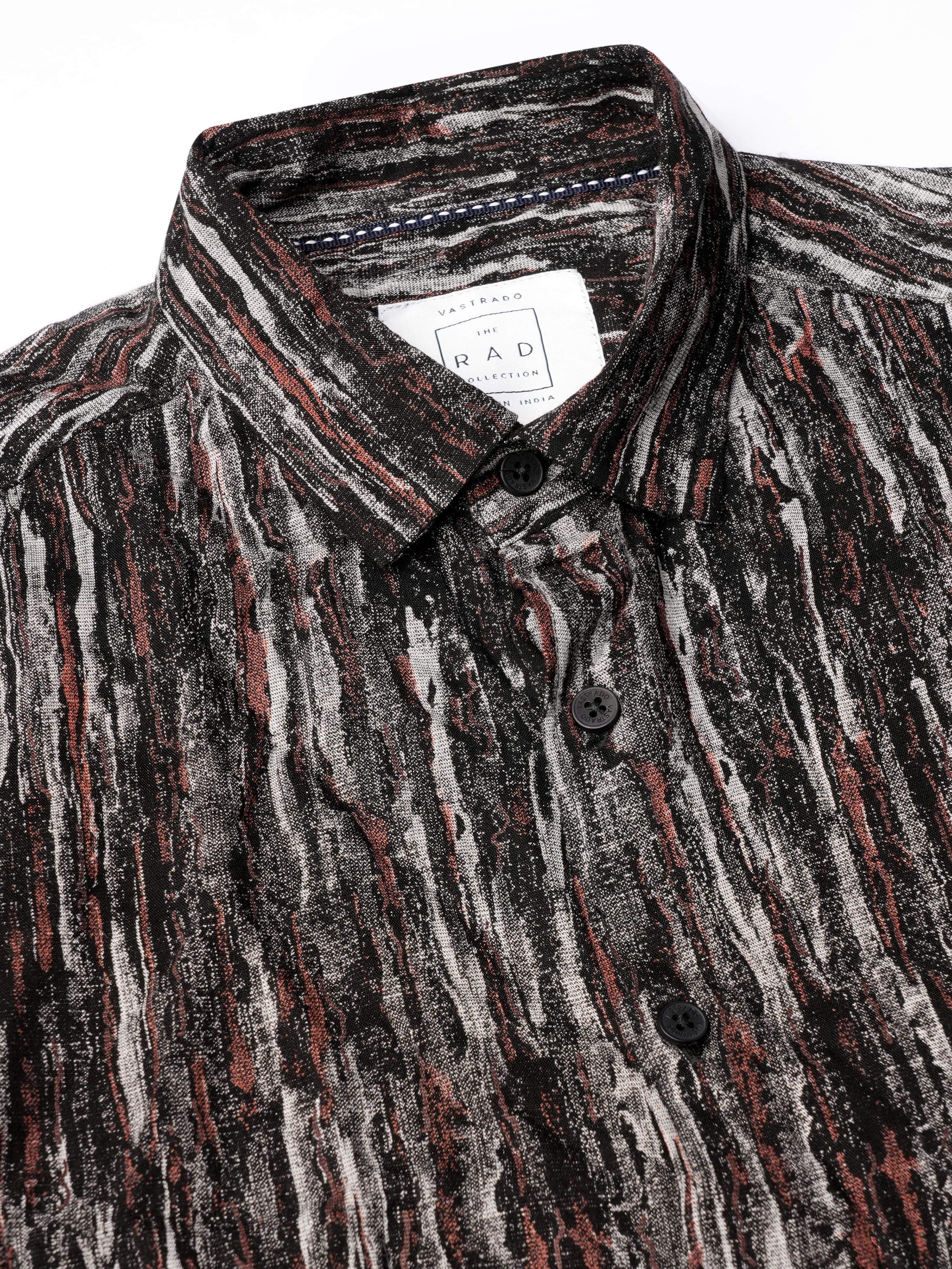 Premium Multicolour Artistic Textured Shirt - Image 9
