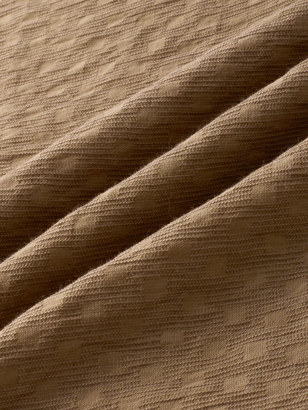 Rustic Brown Block Weave Jacquard Kurta - Image 9