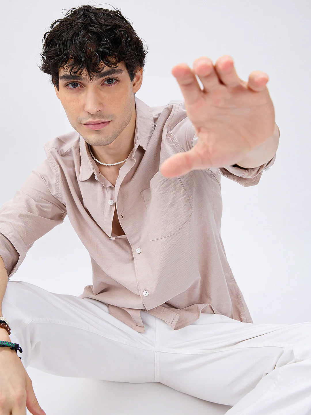 Sandstone Beige Oxford Shirt - Image 5