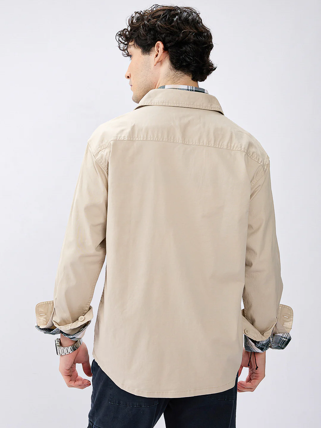 Super Soft Tan Beige Double Pocket Overshirt - Image 6