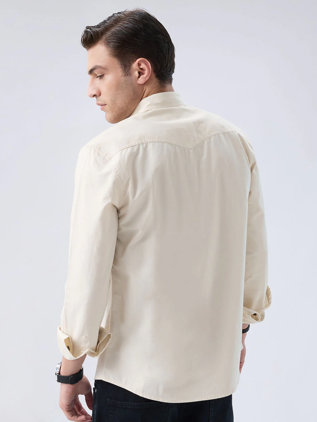 Vintage Cream Voyager Twin Flap Pocket Overshirt - Image 7
